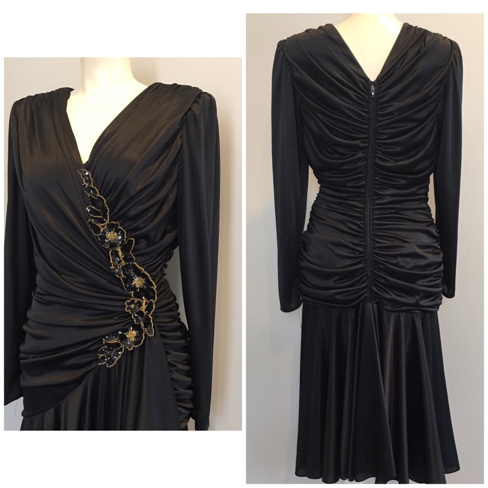 Black vintage dress - Picture 3 of 6